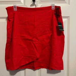 Faux wrap skirt